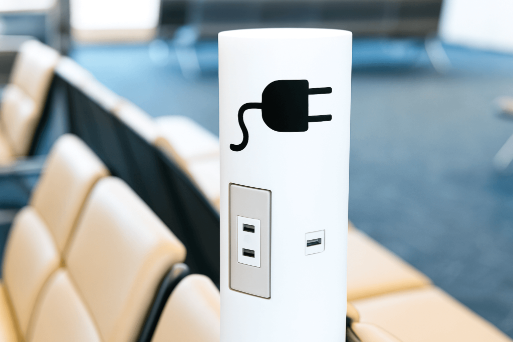 Seguridad con los cargadores USB en los aeropuertos